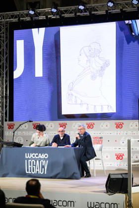 October 28, 2026, Lucca, Lucca, Italy: Alessandro Barbero, alongside co-authors Davide Savelli and Iris Biasio, presents Garribaldi. The British Tour, his first comic book published by Rizzoli Lizard, at the 60th edition of Lucca Comics & Games, Lucca, October 28, 2026. Lucca Italy - ZUMAa289 20261028_zia_a289_266 Copyright: xStefanoxDallexLuchex xAgfx