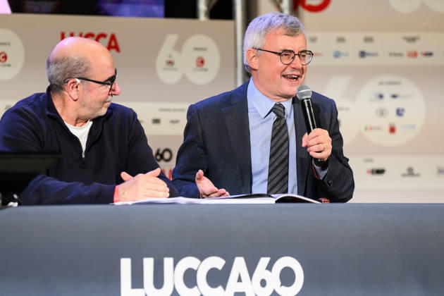 October 28, 2026, Lucca, Lucca, Italy: Alessandro Barbero and Davide Savelli present Garribaldi. The British Tour, Rizzoli Lizard s first comic book, at the 60th edition of Lucca Comics & Games, Lucca, October 28, 2026. Lucca Italy  - ZUMAa289 20261028_zia_a289_281 Copyright: xStefanoxDallexLuchex xAgfx