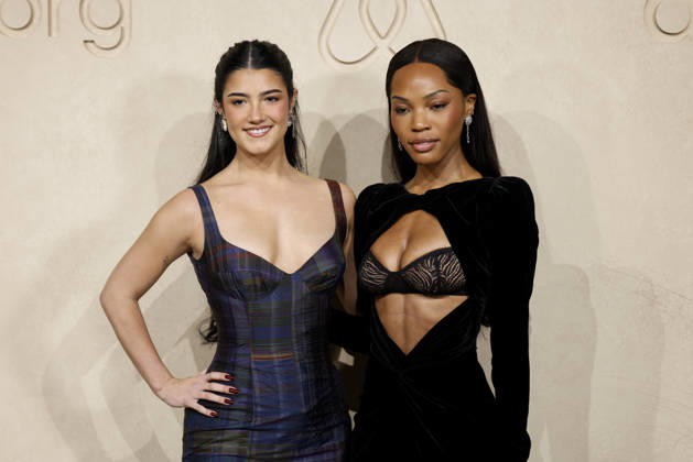 Charli D Amelio, left, and Quenlin Blackwell, right, attend Airbnb.org s first ever gala at Milk Studios in Los Angeles on Wednesday, October 28, 2026. Airbnb.org is a global nonprofit that provides free emergency housing to people affected by disasters, illnesses, or other times of crisis.  LAP20261028119 CAROLINExBREHMAN