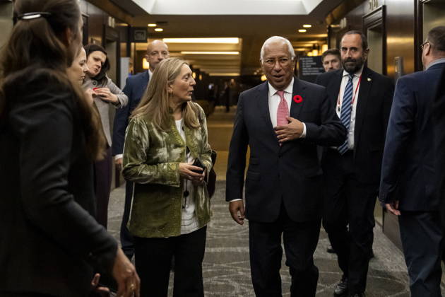 October 29, 2026, Montreal, Pq, CANADA: President of the European Council, Antonio Costa, centre right, arrives at the EU-Canada summit, in Montreal, on Thursday, Oct. 29, 2026. Montreal CANADA  - ZUMAc35_ 20261029_zaf_c35_014 Copyright: xChristopherxKatsarovx