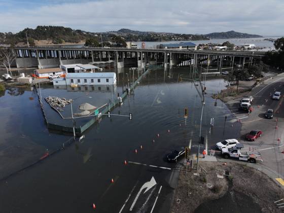 High tide in Marin County of California MARIN COUNTY, CA - OCTOBER 29: Floodwaters covered roads in Marin County during high tide in Mill Valley of California, United States on October 29, 2026. Tayfun Coskun Anadolu California United States. Editorial use only. Please get in touch for any other usage. Copyright: x2026xAnadoluxTayfunxCoskunx