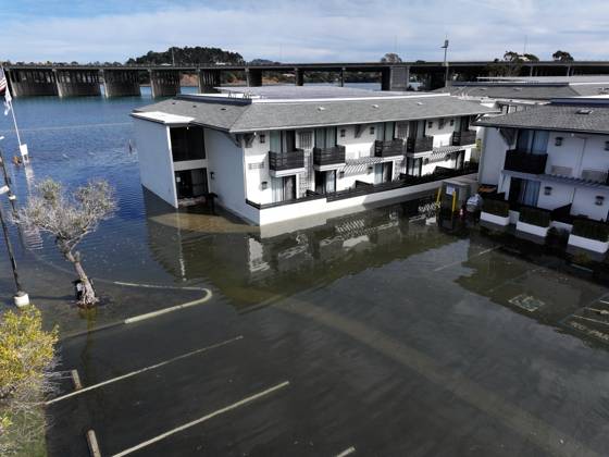 High tide in Marin County of California MARIN COUNTY, CA - OCTOBER 29: Floodwaters covered roads in Marin County during high tide in Mill Valley of California, United States on October 29, 2026. Tayfun Coskun Anadolu California United States. Editorial use only. Please get in touch for any other usage. Copyright: x2026xAnadoluxTayfunxCoskunx