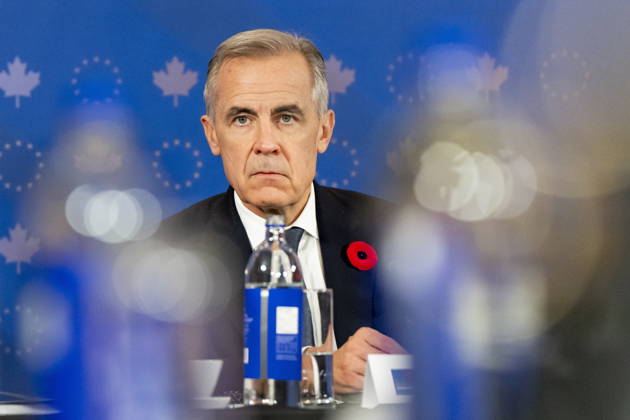 October 29, 2026, Montreal, Pq, CANADA: Prime Minister Mark Carney looks on during a roundtable meeting with business leaders during the Canada-EU Summit, in Montreal, on Thursday, Oct. 29, 2026. Montreal CANADA  - ZUMAc35_ 20261029_zaf_c35_152 Copyright: xChristopherxKatsarovx
