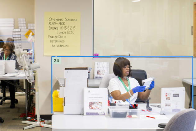 October 29, 2026, Renton, Washington, USA: Workers open mail-in ballots in a secure room for the 2026 mid-term election at the King County Elections office in Renton, Washington, USA, on Thu., Oct. 29, 2026. Approximately 98% of votes cast in Washington state are mail-in ballots. Renton USA - ZUMAb344 20261029_znp_b344_008 Copyright: xM.xScottxBrauerx