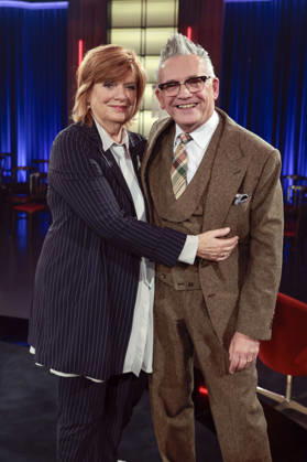 Christine Westermann and Götz Alsmann during the taping of the WDR talk show *Kölner Treff* at WDR Studio BS 3 in Cologne, October 29, 2026 Foto:xR.xSchmiegeltx xFuturexImagex koelner_treff2910_6014