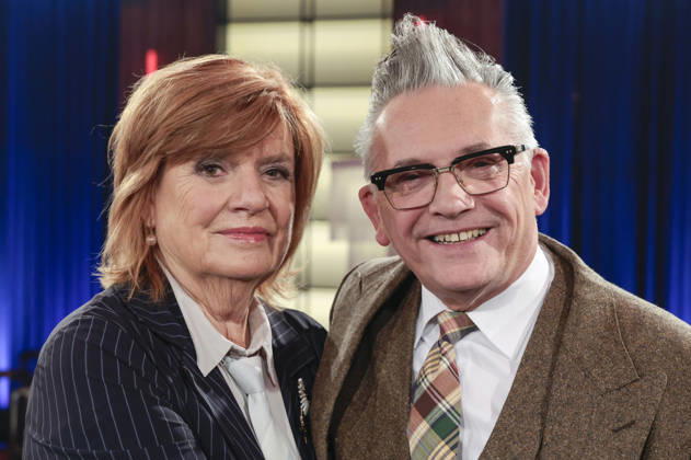 Christine Westermann and Götz Alsmann during the taping of the WDR talk show *Kölner Treff* at WDR Studio BS 3 in Cologne, October 29, 2026 Foto:xR.xSchmiegeltx xFuturexImagex koelner_treff2910_6017