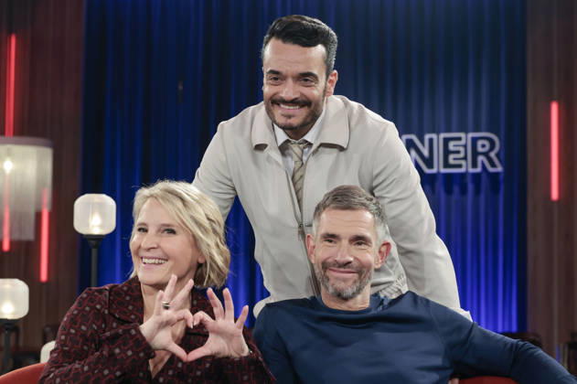 Susan Link, Giovanni Zarrella, and Micky Beisenherz during the taping of the WDR talk show *Kölner Treff* at WDR Studio BS 3 in Cologne, October 29, 2026 Foto:xR.xSchmiegeltx xFuturexImagex koelner_treff2910_6051