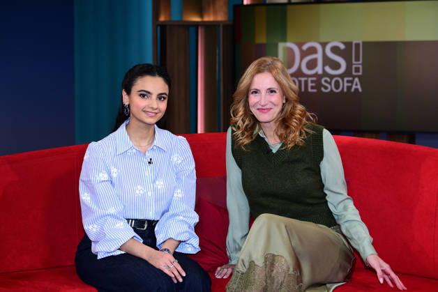 Bayan Layla appeared as a guest on the NDR show *Das Rote Sofa* with host Ilka Petersen on October 30, 2026, in Hamburg. Bayan Layla and Ilka Petersen during the *Das Rote Sofa* TV show at the NDR Studios on October 30, 2026 in Hamburg, Germany Bayan Layla as a guest on Das Rote Sofa on NDR in Hamburg